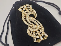 Nina ricci paris - goldplated broche - afbeelding 1 van  6