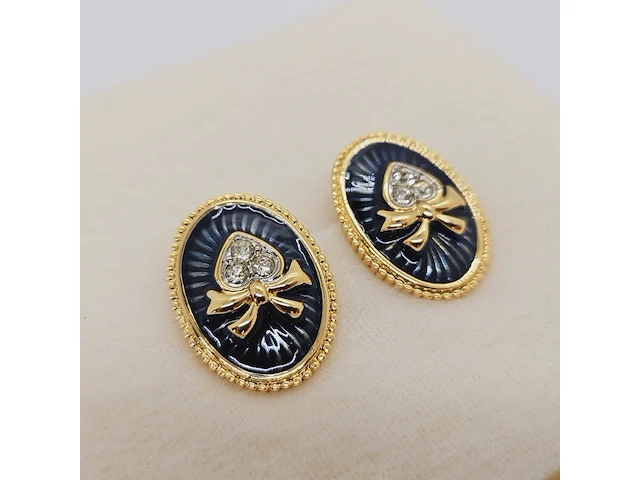Nina ricci paris - goldplated oorbellen - afbeelding 1 van  7