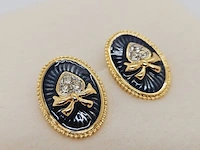 Nina ricci paris - goldplated oorbellen - afbeelding 1 van  7