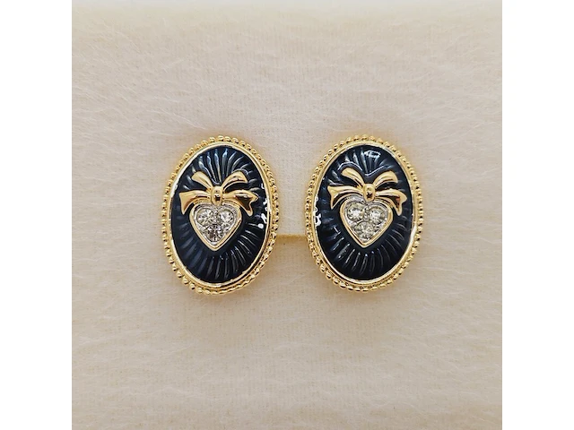 Nina ricci paris - goldplated oorbellen - afbeelding 3 van  7