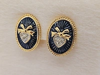 Nina ricci paris - goldplated oorbellen - afbeelding 4 van  7