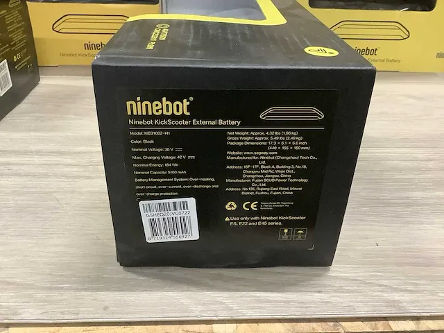 Ninebot ninebot by segway externe batterij voor e22e-e45e-es1-es2 - vergroot de actieradius tot 45km (20x) - afbeelding 4 van  6