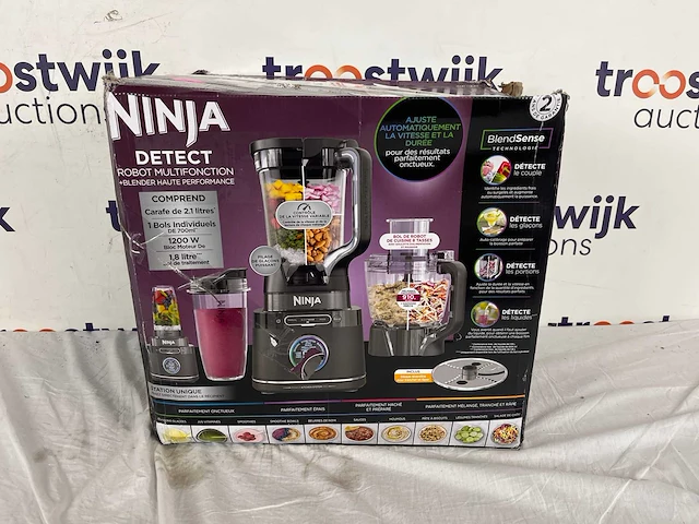 Ninja detect 3-in-1 foodprocessor, blender en smoothie maker - blendsense technologie - 2024 model - ijscrusher - 1200 watt - tb401eu - afbeelding 2 van  2