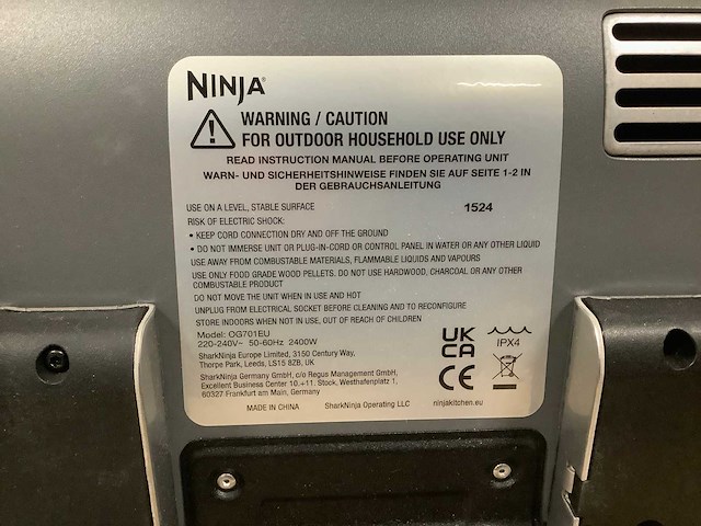 Ninja woodfire electrische bbq - afbeelding 6 van  6