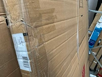Nisdeur links 90x200 cm nano helder glas met melkglas middenband/chroom - afbeelding 3 van  3
