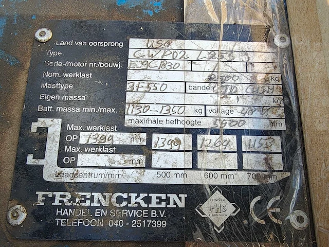 Nissan - cwp02l255 - vorkheftruck - afbeelding 10 van  39