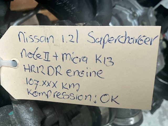 Nissan 1.2l hr12dr supercharger automotor - afbeelding 6 van  6
