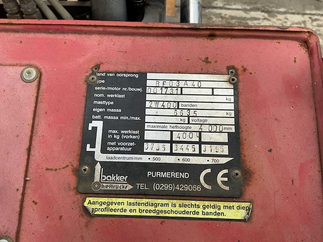 Nissan bf03a40 vorkheftruck - afbeelding 26 van  32