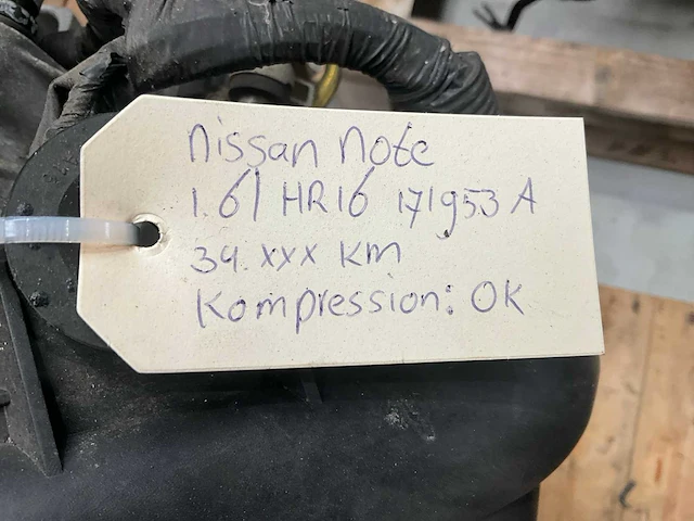 Nissan note 1,6l hr16 motor - afbeelding 6 van  6