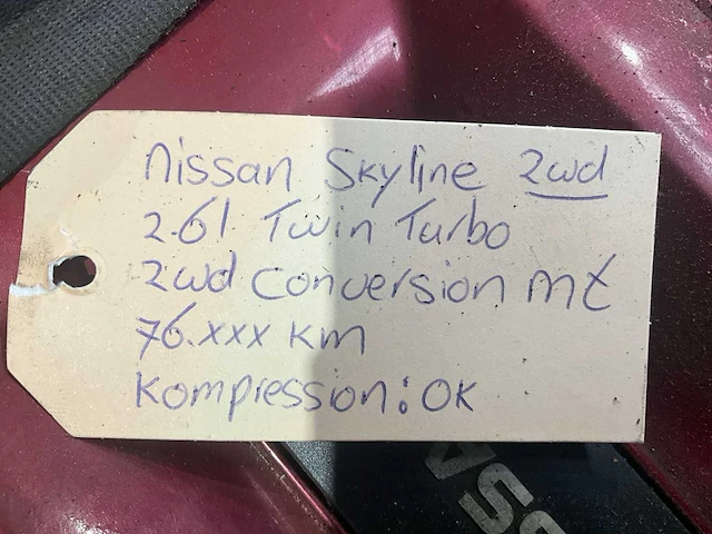 Nissan skyline 2.6l twin turbo 2wd conversion mt automotor - afbeelding 8 van  8