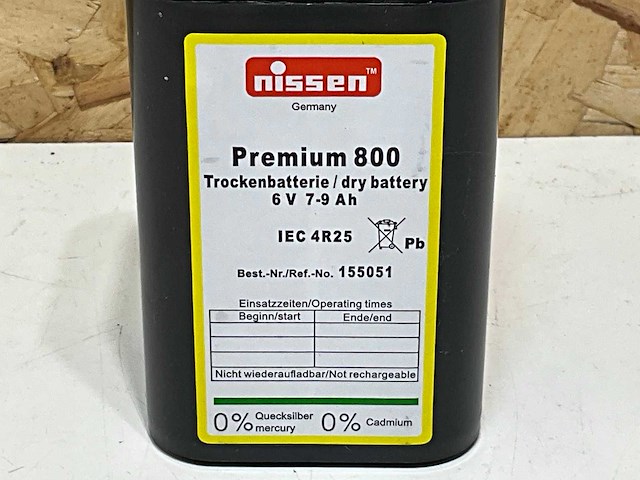 Nissen premium 800 4r25 batterij 7-9000 mah (20x) - afbeelding 2 van  4