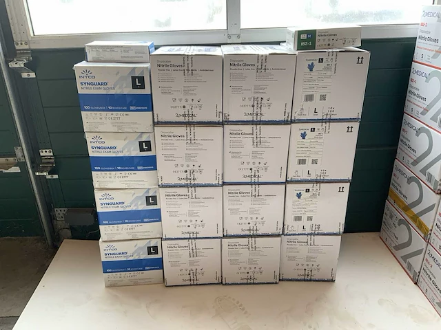 Nitrile onderzoekshandschoenen poedervrij (l) intco/24medical (16x) - afbeelding 6 van  11