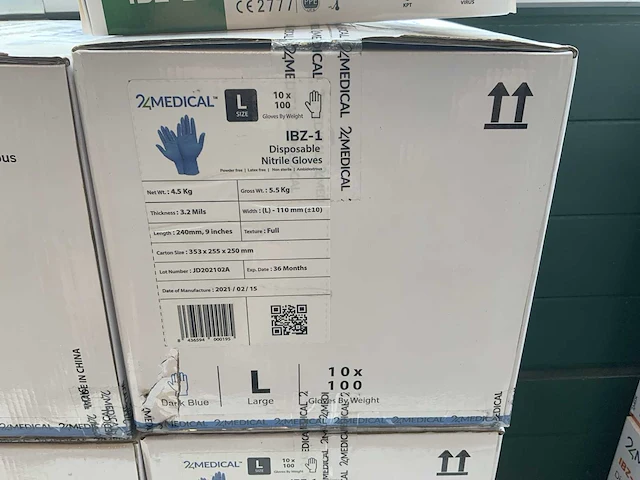 Nitrile onderzoekshandschoenen poedervrij (l) intco/24medical (16x) - afbeelding 8 van  11