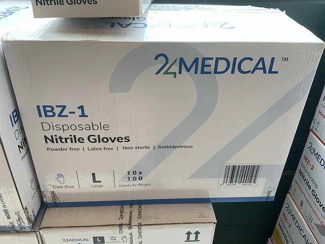 Nitrile onderzoekshandschoenen poedervrij (l) intco/24medical (16x) - afbeelding 10 van  11