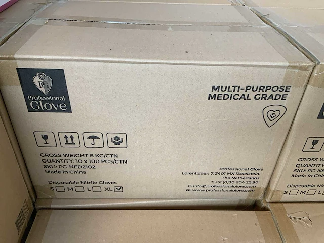 Nitrile onderzoekshandschoenen poedervrij (xl) intco/24medical/professional glove (19x) - afbeelding 8 van  8