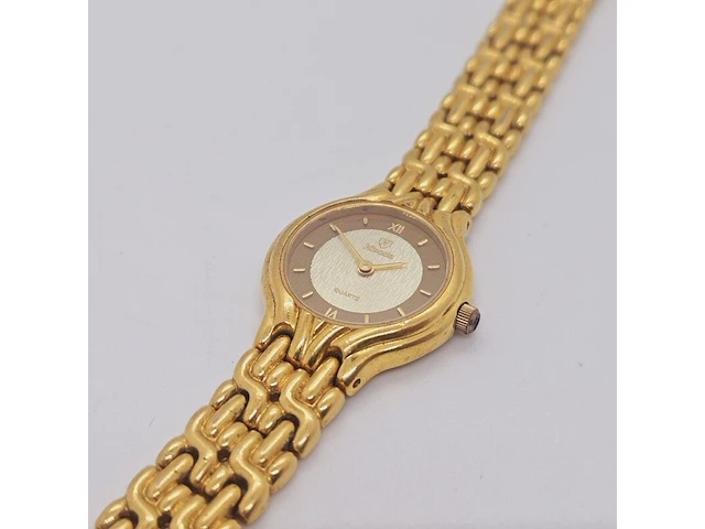 Nivada grenchen goldplated dameshorloge - afbeelding 3 van  7