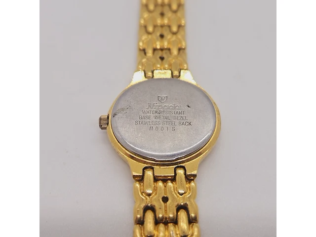 Nivada grenchen goldplated dameshorloge - afbeelding 7 van  7