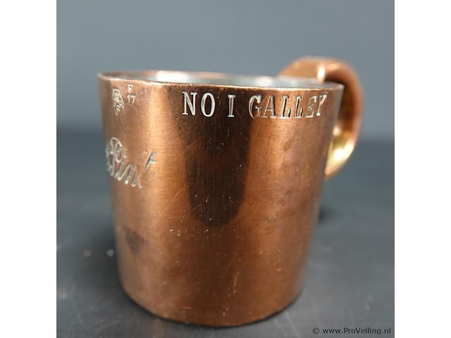 No 1 galley zware koperen cup - afbeelding 2 van  5