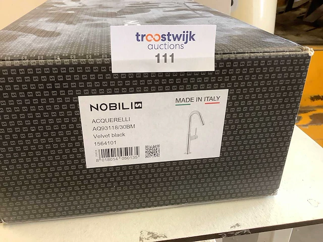 Nobili - 1564101 - wastafelkraan met hoge uitloop, mat zwart - afbeelding 2 van  3