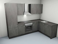Nobilia - decor zwart beton - keukenopstelling - afbeelding 1 van  12