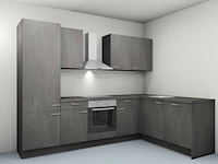 Nobilia - decor zwart beton - keukenopstelling - afbeelding 5 van  12