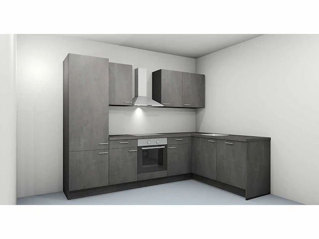 Nobilia - decor zwart beton - keukenopstelling - afbeelding 6 van  12