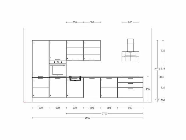 Nobilia - laser alpin mat wit - keukenopstelling - afbeelding 13 van  16