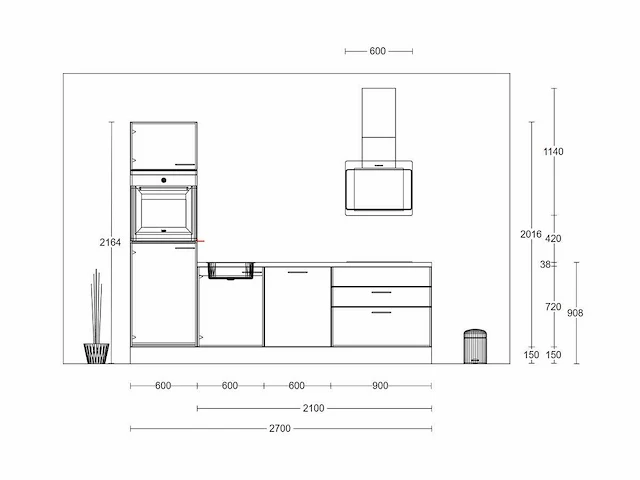 Nobilia - laser alpin wit - keukenopstelling - afbeelding 6 van  20