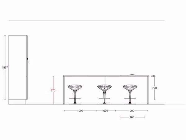 Nobilia - riva beton schiefergrijs - keukenopstelling - afbeelding 2 van  23