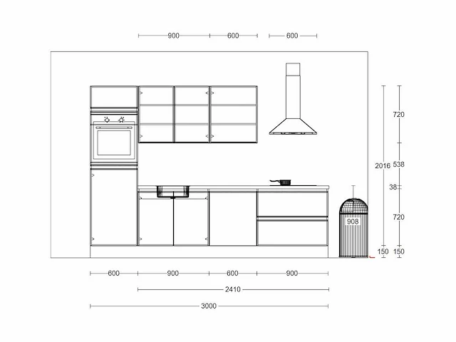 Nobilia - riva decor beton grijs - keukenopstelling - afbeelding 14 van  16