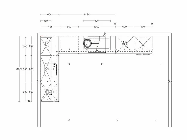 Nobilia - riva decor eiken bergamo - hoek keuken - afbeelding 2 van  19