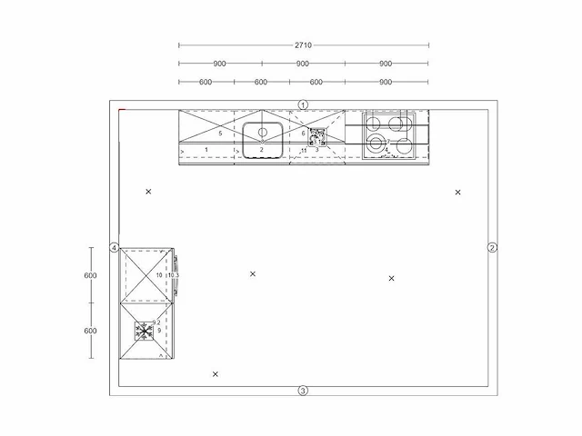 Nobilia - stoneart decor schiefer steengrijs - keuken opstelling - afbeelding 2 van  20