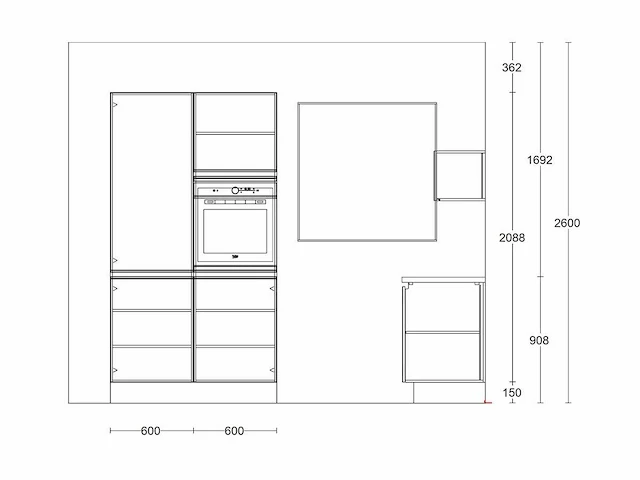 Nobilia - stoneart decor schiefer steengrijs - keuken opstelling - afbeelding 3 van  20