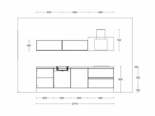 Nobilia - stoneart decor schiefer steengrijs - keuken opstelling - afbeelding 4 van  20