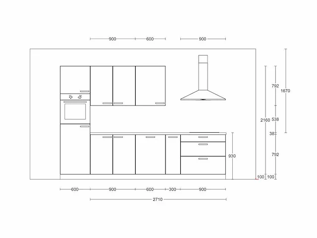 Nobilia - structura decor eiken havanna - keuken opstelling - afbeelding 6 van  23