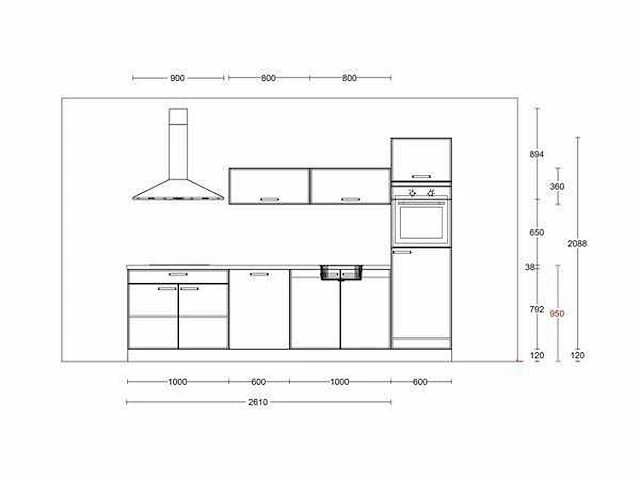 Nobilia - structura decor eiken nero - keuken opstelling - afbeelding 9 van  18