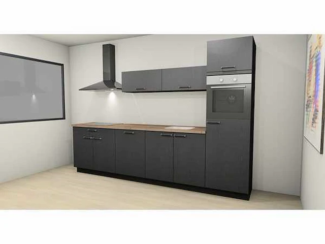 Nobilia - structura decor eiken nero - keuken opstelling - afbeelding 14 van  18