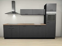 Nobilia - structura decor eiken nero - keukenopstelling