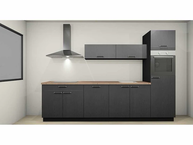 Nobilia - structura decor eiken nero - keukenopstelling - afbeelding 7 van  14
