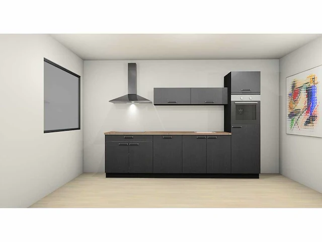 Nobilia - structura decor eiken nero - keukenopstelling - afbeelding 8 van  14