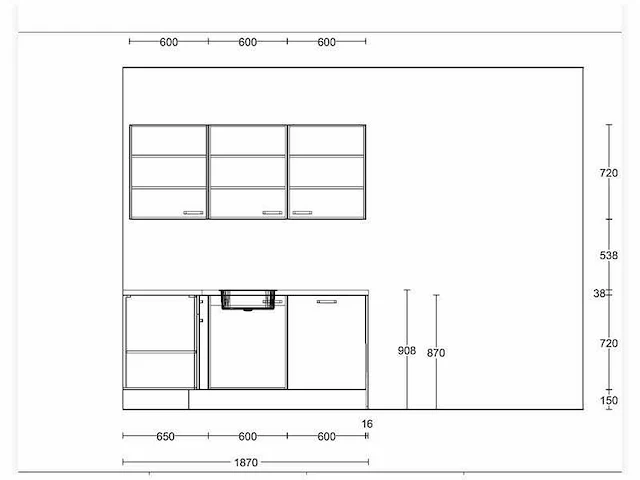 Nobilia - touch alpin mat wit - keuken opstelling - afbeelding 15 van  18