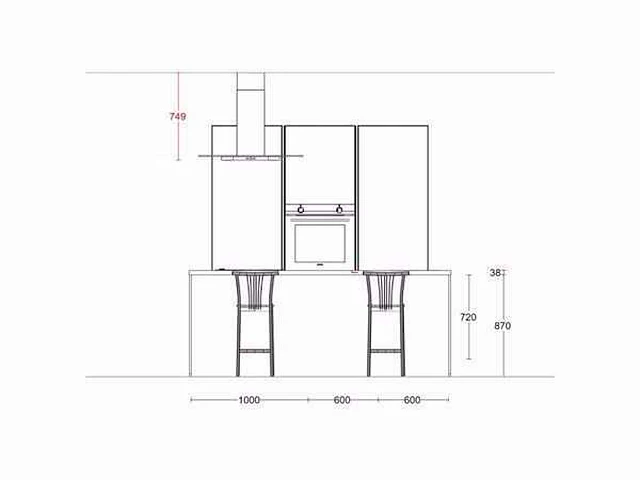 Nobilia - touch laklaminaat zwart supermat - kitchen arrangement - afbeelding 5 van  21