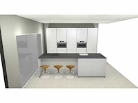 Nobilia eiland keuken met kasten wand