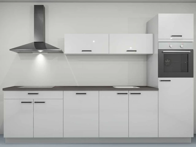 Nobilia flash wit hoogglans recht keuken - afbeelding 1 van  19