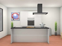 Nobilia focus lak alpin wit ultrahoogglans eiland keuken