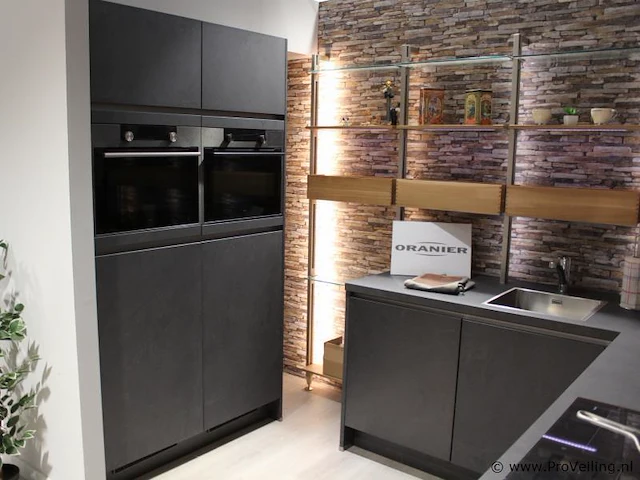Nobilia hoekkeuken met apparatenwand 566 stone art - afbeelding 12 van  41