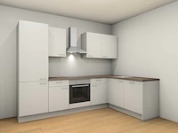Nobilia laser alpin mat wit hoek keuken