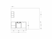 Nobilia laser decor zwart beton hoek keuken - afbeelding 6 van  16