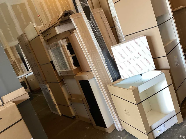Nobilia laser decor zwart beton hoek keuken - afbeelding 7 van  16