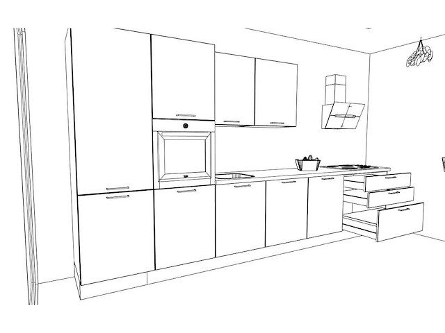 Nobilia laser decor zwart beton rechte keuken - afbeelding 14 van  25